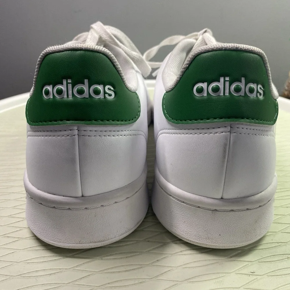 Adidas Men's Advantage Sneaker Tennis Shoe, Footwear White/Green, US 13 UK 12.5‎